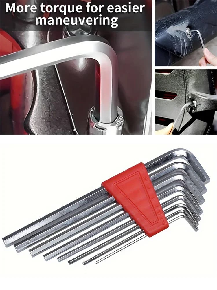 8pcs Allen Wrench Metric Wrench Inch Wrench L Wrench Size Allen Key Short Arm Tool Set Easy To Carry In The Pocket