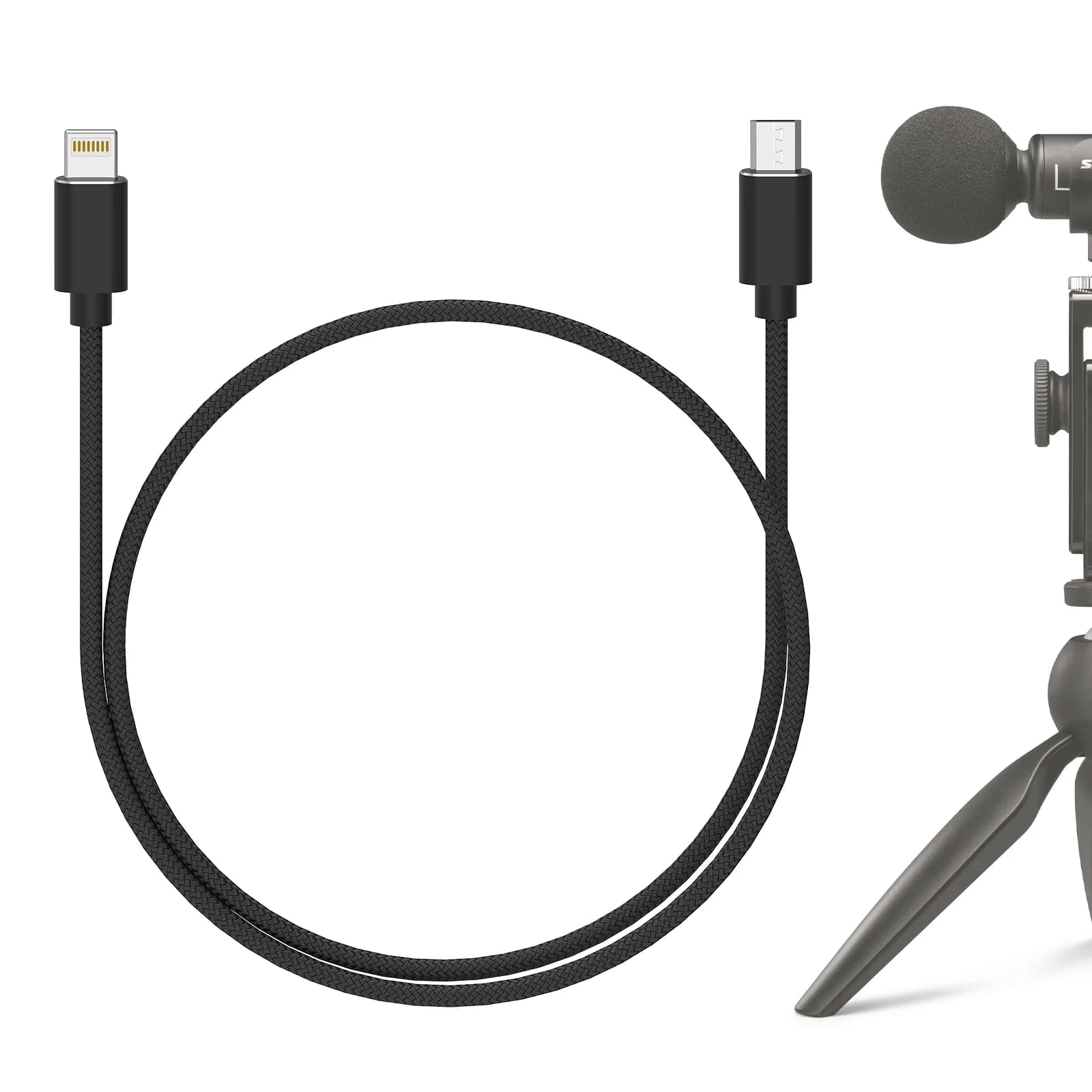 Geekria for Creators Cavo microfono da Micro USB a Lightning 3,3 piedi / 100 cm, compatibile con Shure MV7, MV88+, MV5, MV51, MVi