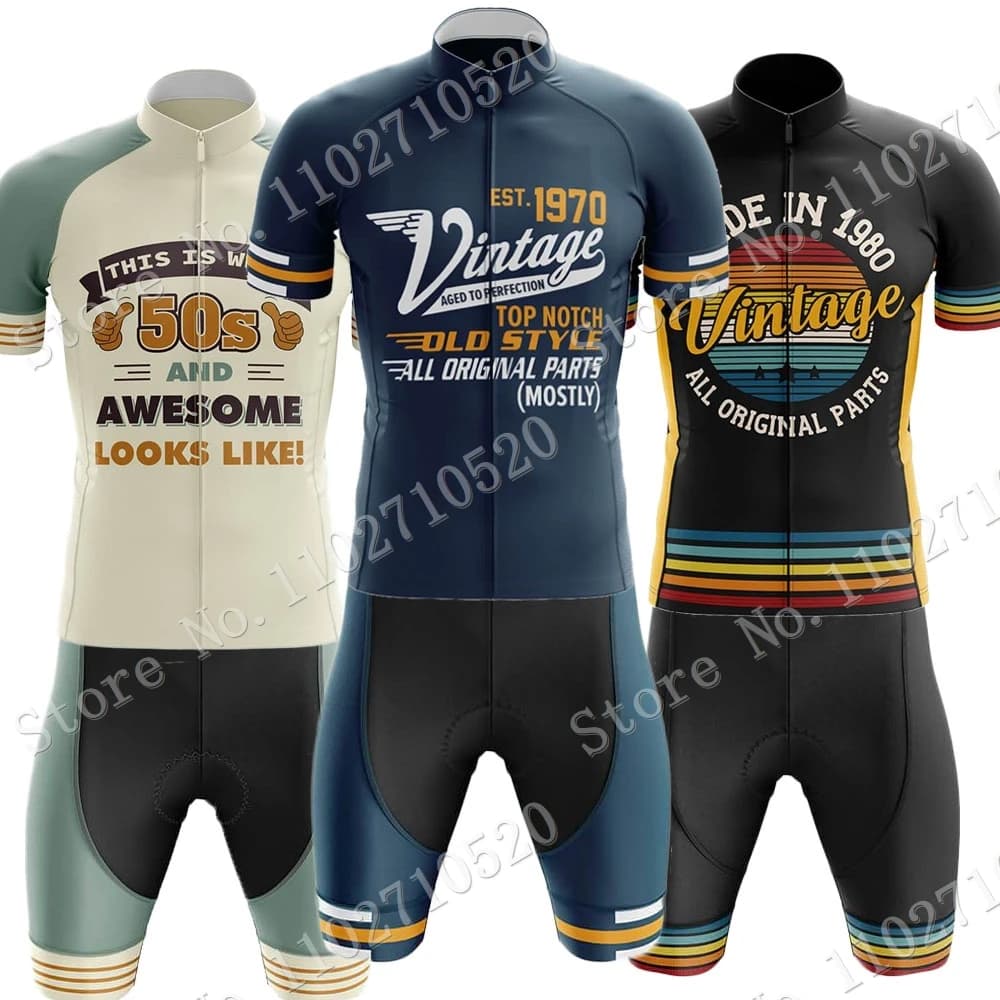 2026 Cycling Jersey Custom Year Vintage Set Retro Man Summer Cycling Clothing Cycling Shirts Bicycle Suit Shorts with MTB Ropa Maillot
