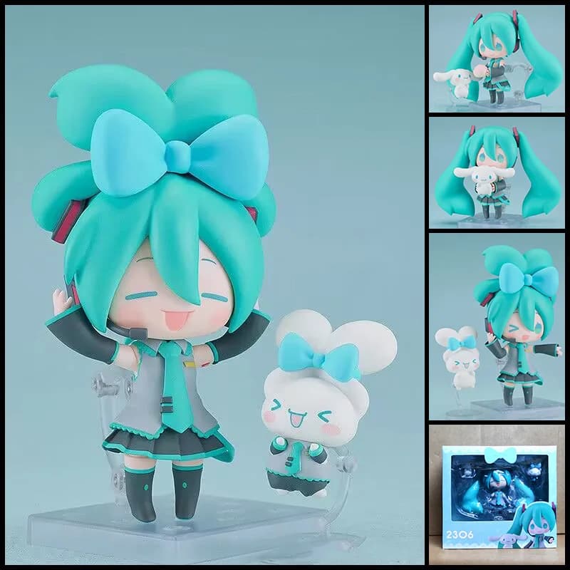 Figurina Anime di Hatsune Miku con Cinnamoroll, Decorazioni da Tavolo Kawaii, Action Figure, Modellino, Regalo per Bambini