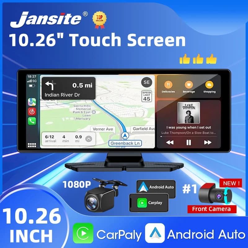 10.26 '' Dash Cam 2.5K Car Mirror Wireless Carplay Video Player Android Auto GPS Monitor for Car Multimedia Camera for Reverse Dashboard