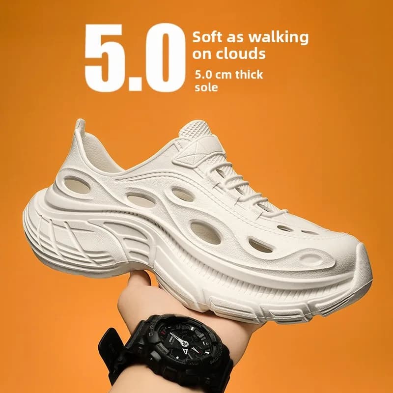 Sandali Estivi da Uomo Flowllorss, Antiscivolo, Resistenti all'Usura, Suola Spessa Sportiva, Scarpe da Spiaggia Slip-On Casual in EVA