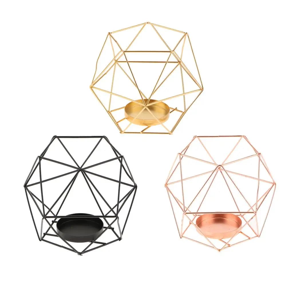 Modern Wall Hanging Candleholder Case Iron Art Pillar Candle Stand Elegant Ornament for Wedding Table Decoration
