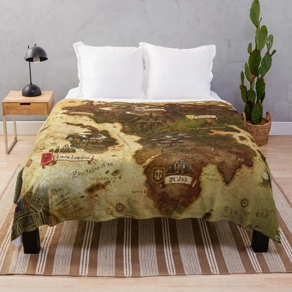 Eorzea ffsniv Map Throw coperta Extra Large Throw Soft Designers divani decorativi coperte