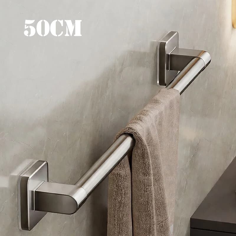 Portasciugamani da 30-50 cm, Porta Asciugamani da Parete per Bagno, Resistente, Salvaspazio, Asta Portasciugamani