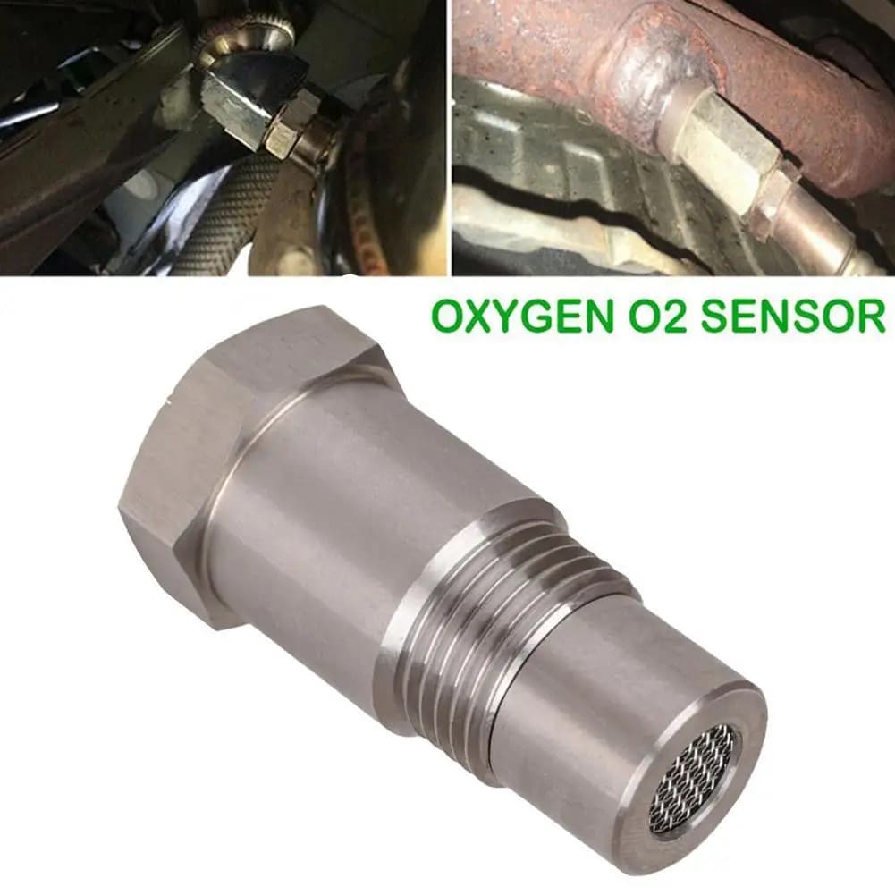 Adattatore distanziale sensore O2 con rete catalitica per la riparazione della luce di avvertimento motore auto, mini convertitore catalitico M18x1.5, attacco sensore ossigeno