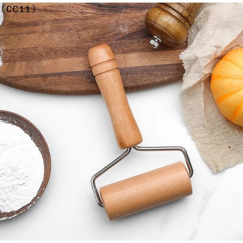 Mattarello per Pasta e Pizza in Legno, Utensile da Cucina per Pasticceria, Rullo per Impastare e Stendere la Pasta〔CC11〕