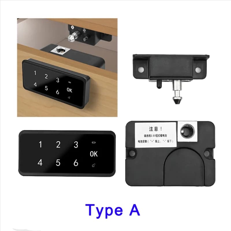 FEDI-Serratura elettronica intelligente per cassetti a induzione, serratura per porta dell'armadio, serratura per impronte digitali, serratura per armadietto con password
