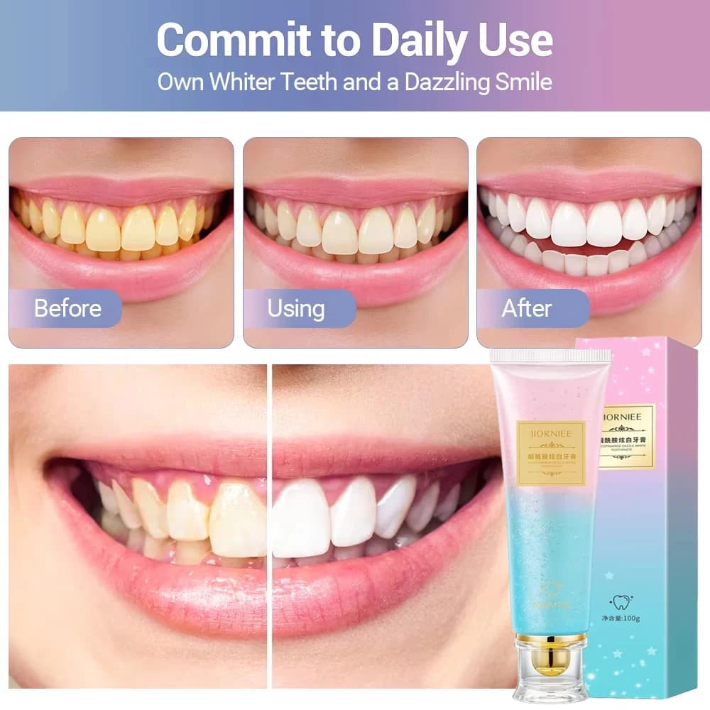 100g Teeth Whitening Toothpaste Effectively Removes Tea, Coffee, and Wine Stains Fresh Breath Toothpaste for Sensitive Teeth