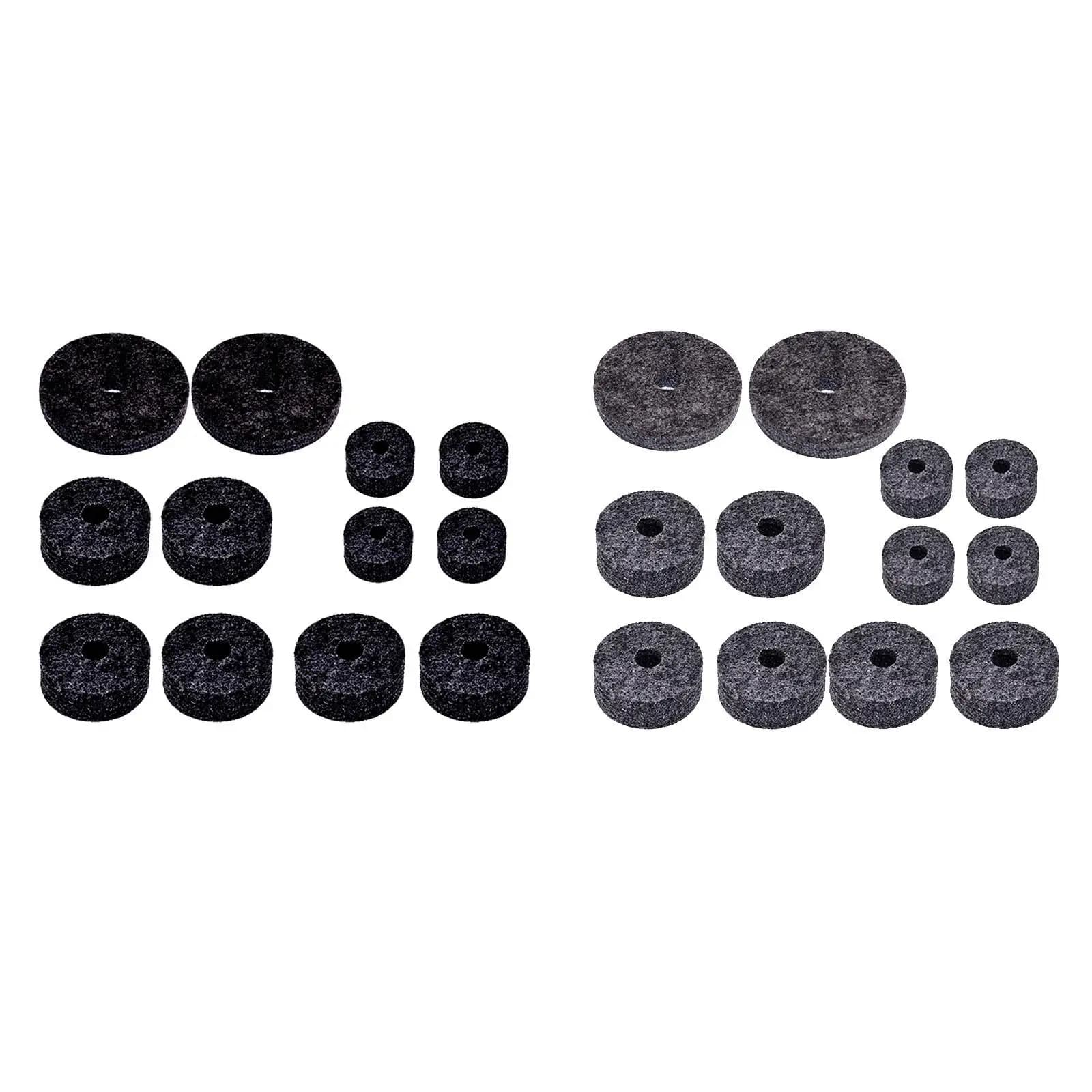 12 pezzi supporto per piatti rondella in feltro antiruggine per set di batteria Hi Hat frizione feltrini accessori robusti feltrini manicotti di ricambio