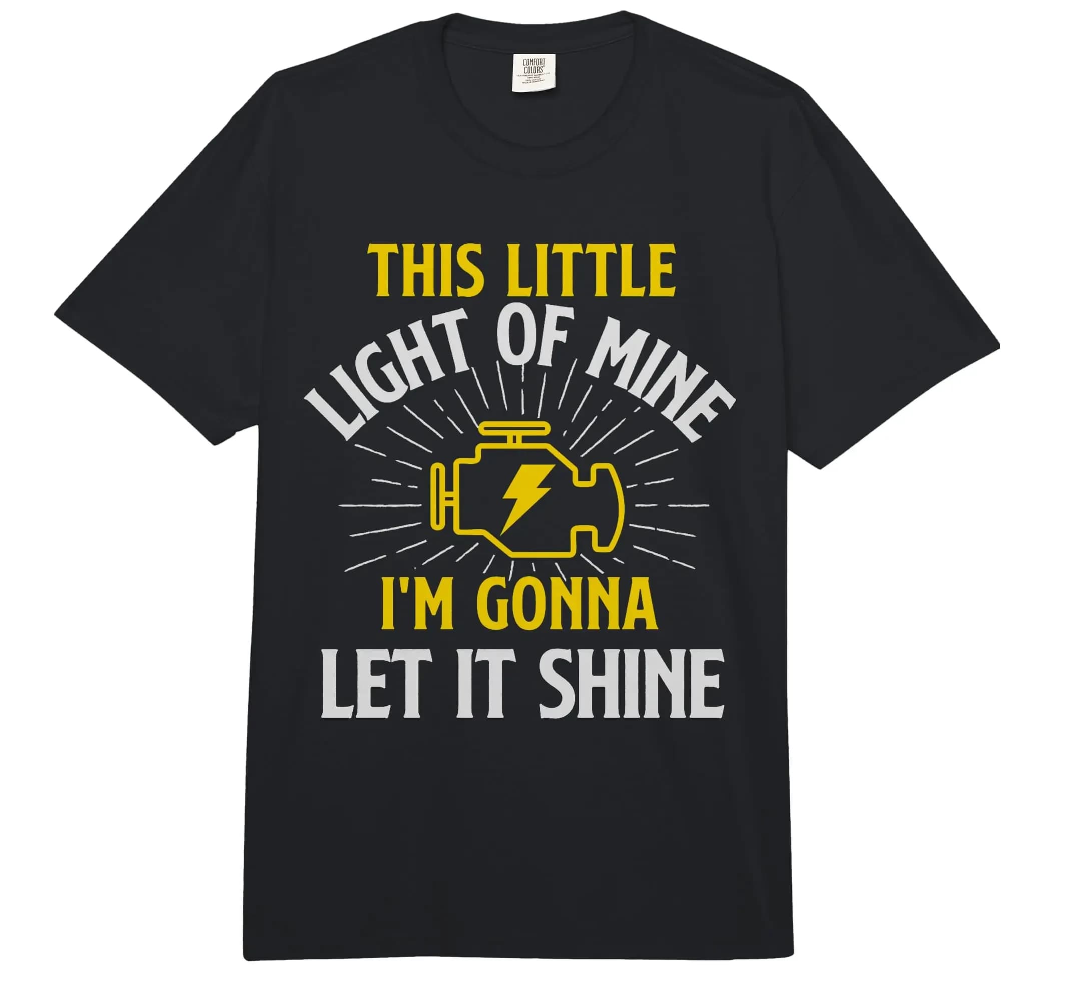 Engine Control Light - Car Guy Auto Mechanic Comfort Colors Adult Heavyweight T-Shirt