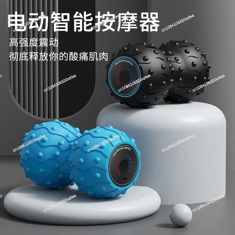 New electric ball for massage wrap, popular peanut shaped ball for relaxation, full body massage foam roller, vibrating roller for muscles