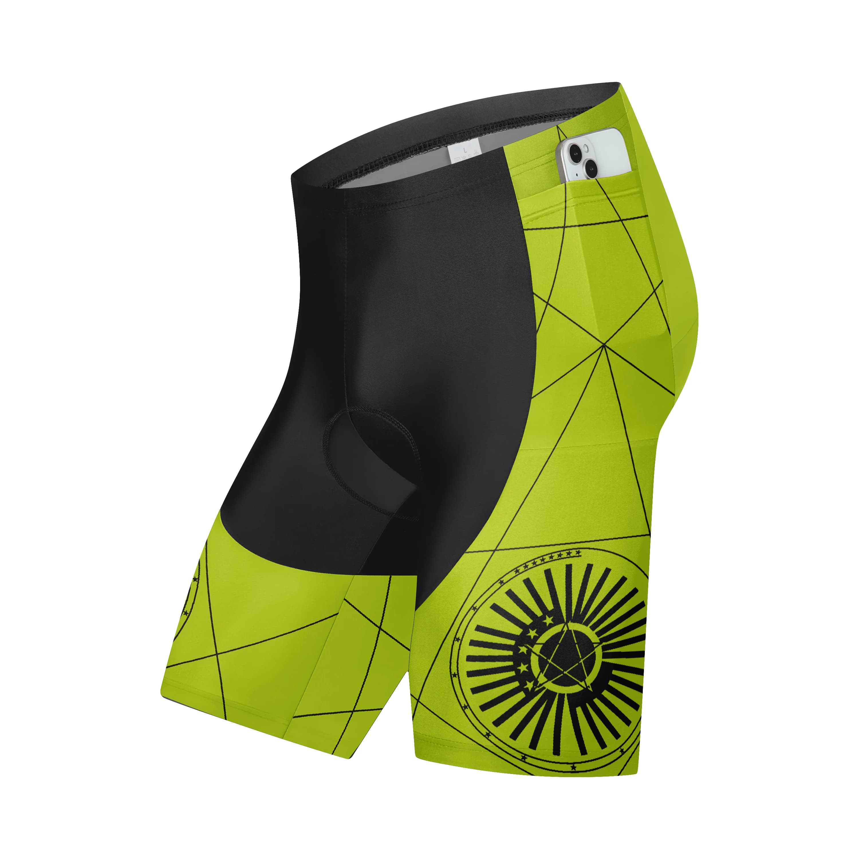 Sports Padded Bike Shorts For Men Cycling Bicycle Shorts Comfortable Road Biking Pants 2 Pocket Tights