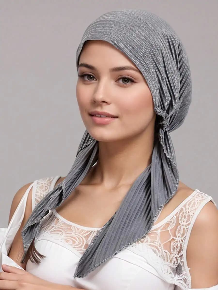 Womens Elastic Breathable Ruched Turban Slouchy Snood Hat For Daily Wear Chemo Cap Sleep Bonnet Summer Beach Travel