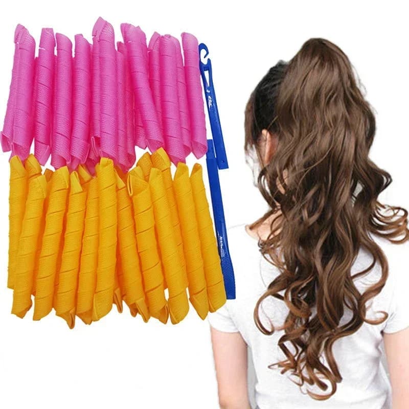 18 pcs/set spiral hair curler tools for heatless Styling Sets for wave trainers No harmful tools for hair Styling Pro DIY Hair Roller