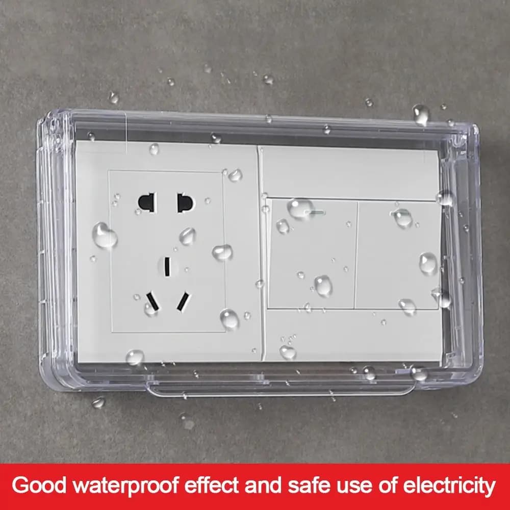 Wall-mounted Switch Protective Cover Self-Adhesive Plastic Protection Socket 86 Type Electric Plug Cover Bathroom