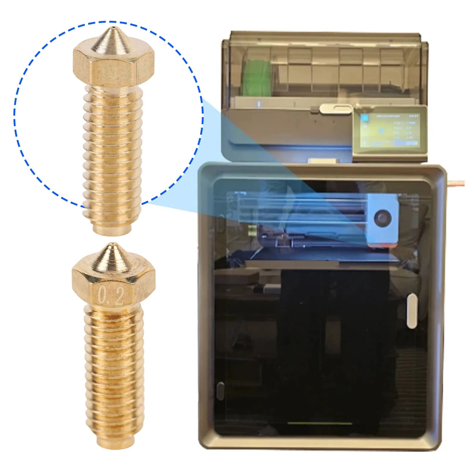 10 Pz Stampante 3D Estrusore Hotend Ugello Kit Estrusione Fluente Stampa Lucido Stabile Stampante 3D Ugello In Ottone per Uso Industriale