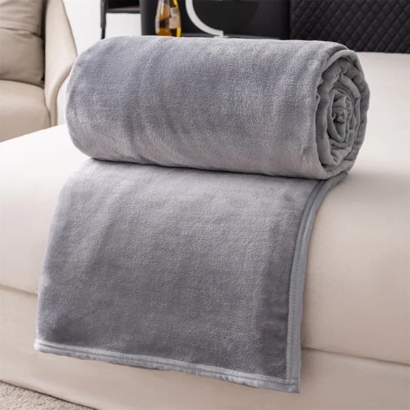 Spring Autumn Flannel Blanket Extra Soft Comfortable Nap Shawl Blankets Solid Warm Multi-functional Skin Friendly Throw Blanket