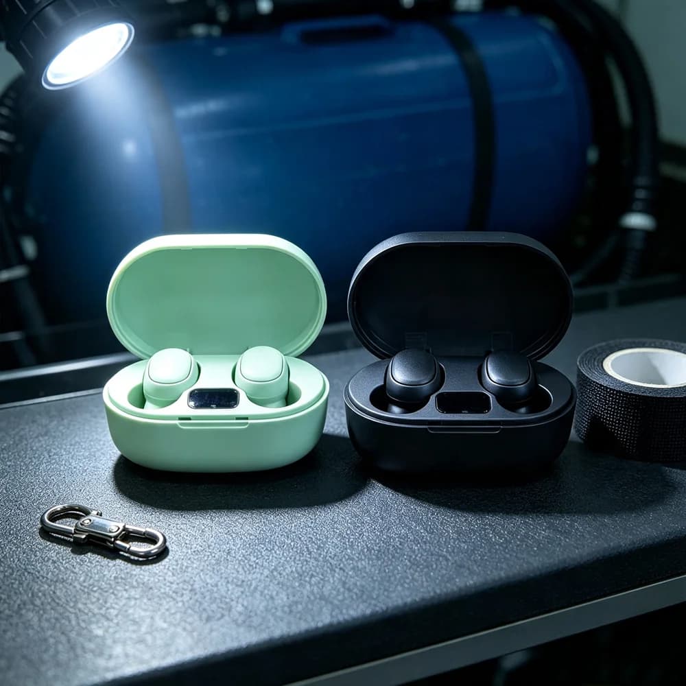 TWS Wireless Earbuds Bluetooth Earbuds Luxury Bluetooth Headphones Feature Premium Materials Like Leather and Brushed Aluminum