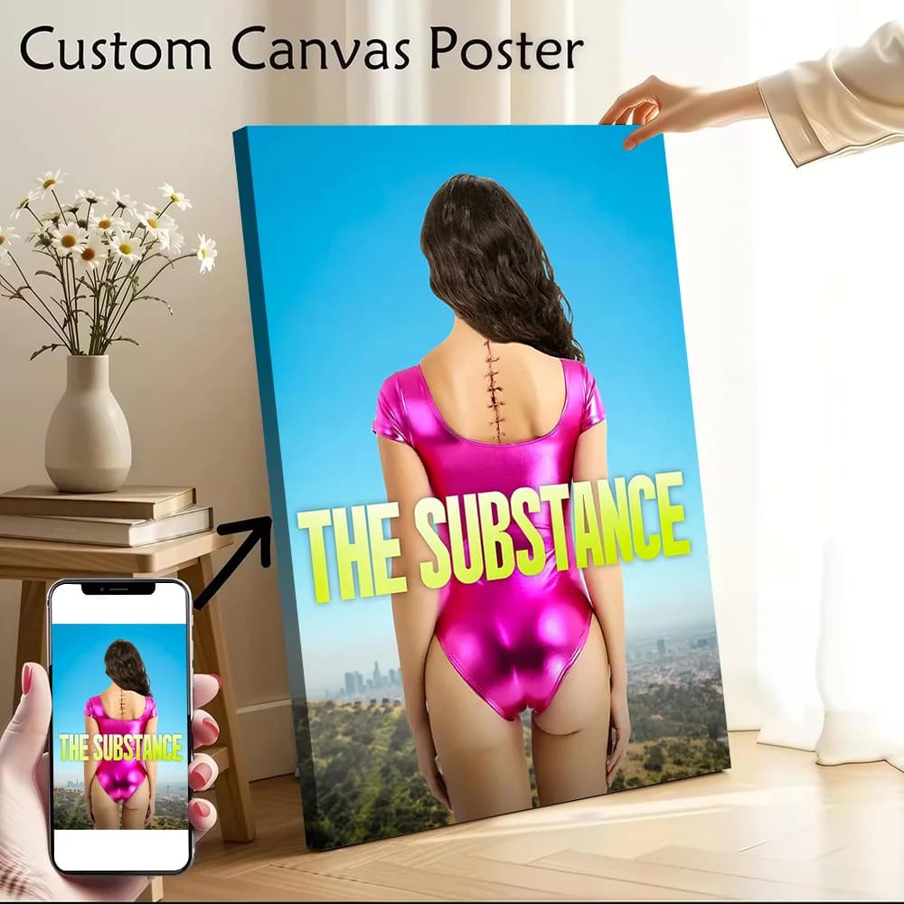 The Substance Movie Printed Canvas Poster Personalized High Quality Wall Art Paintings for Pictures With Frame Ready to Hang