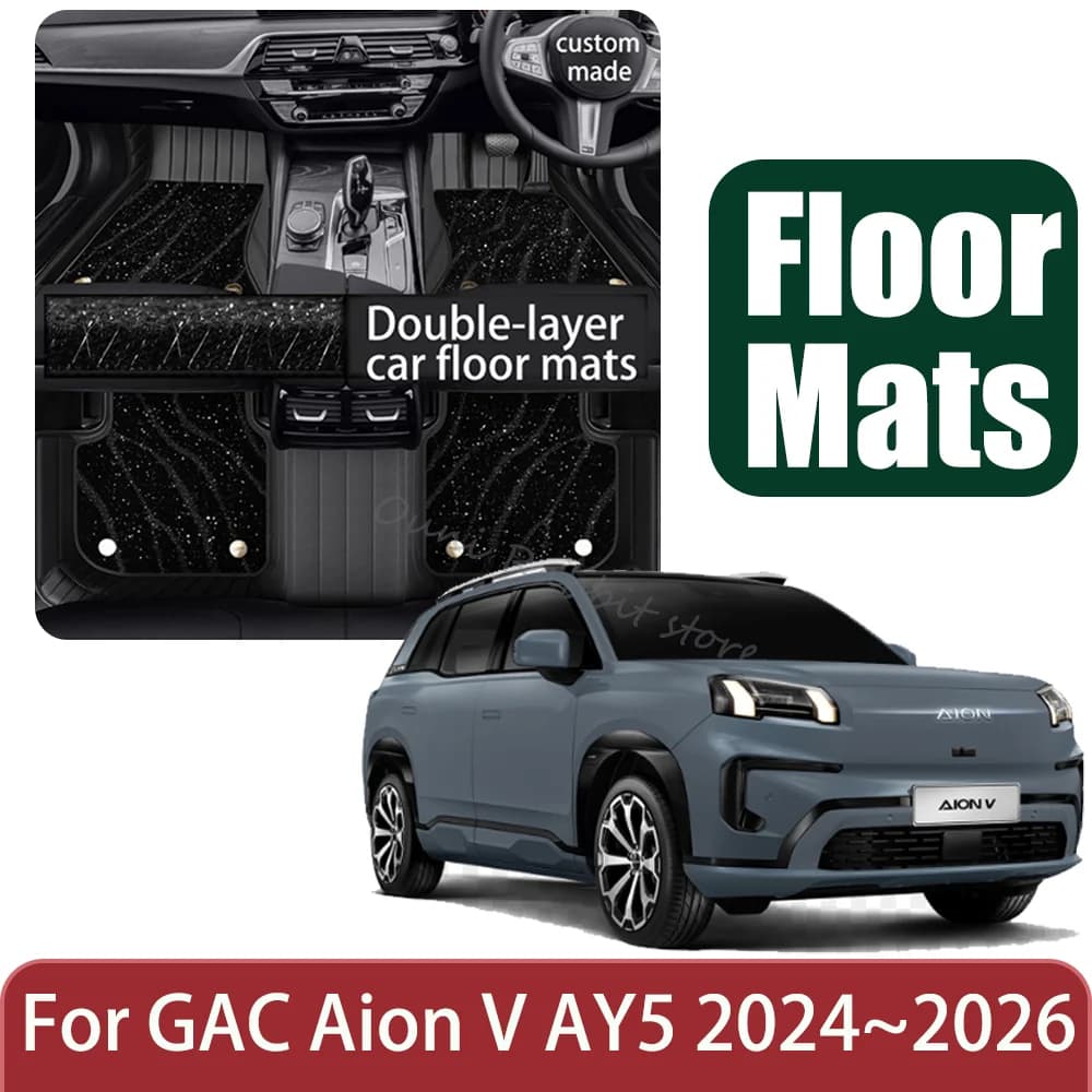Tappetini in Pelle per Auto GAC Aion V AY5 2024~2026 2025 LHD RHD, Tappeti Antigraffio, Protezione Interni, Accessori
