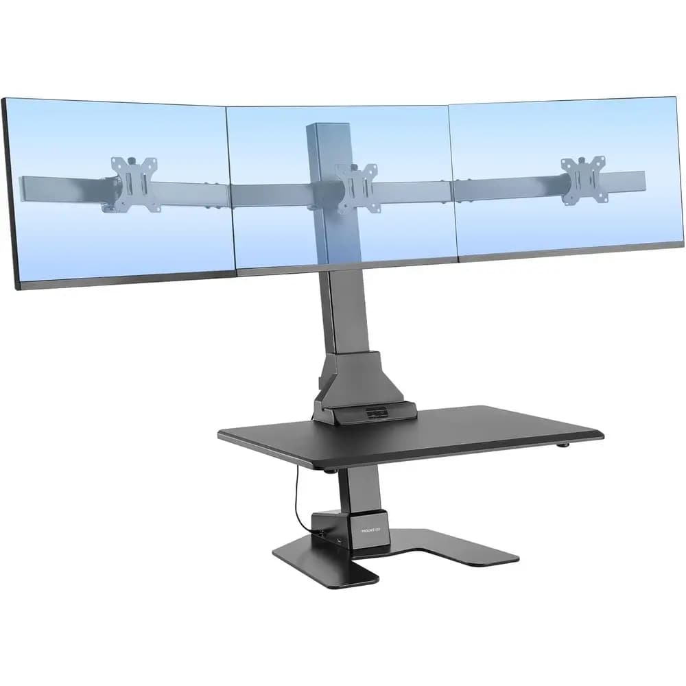 Adjustable Desk Converter with 3 Monitor, Suitable for Screens up to 32 Inches, for Home, Office, School
