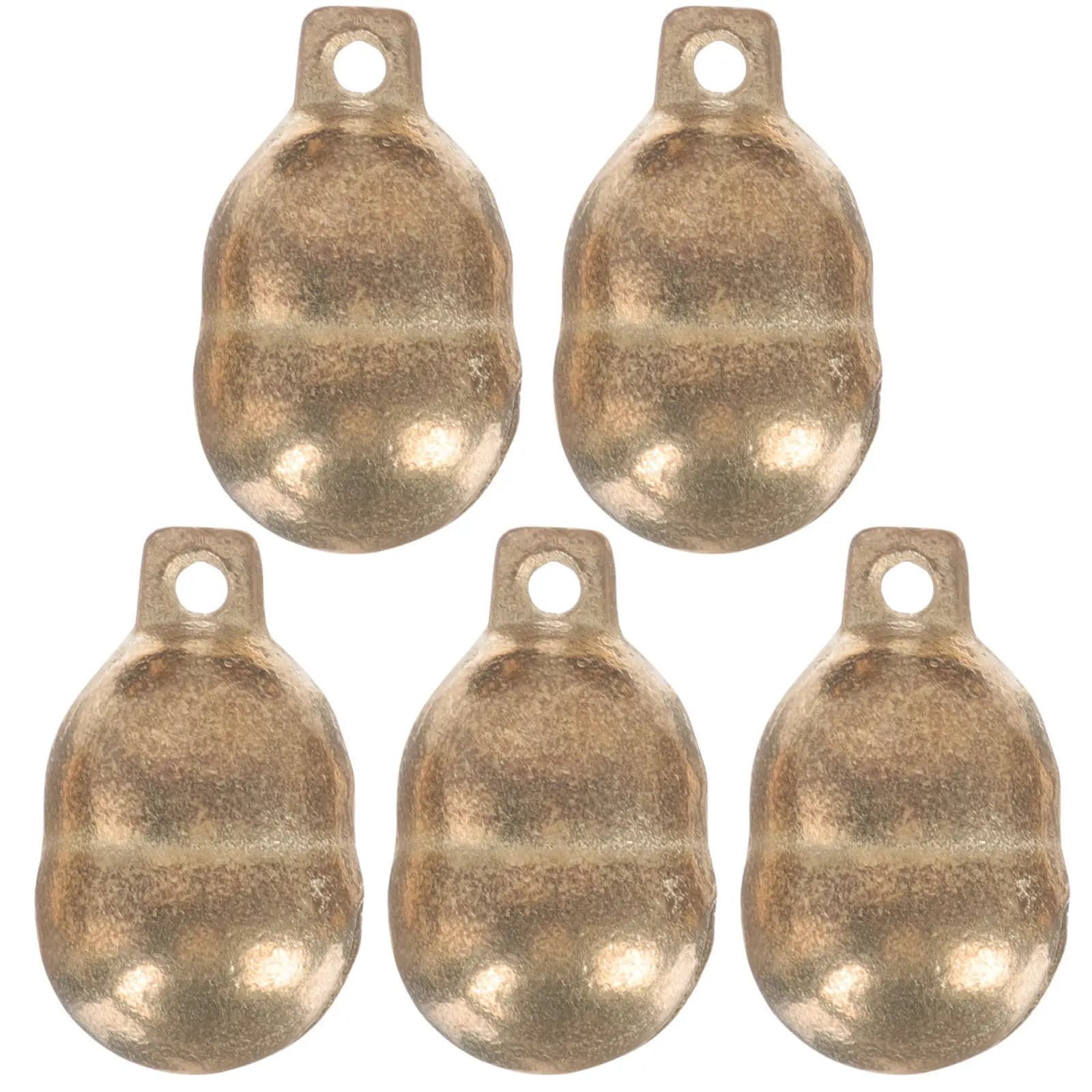 5Pcs Pet Bells Small Copper Collar Charms for Dog Cat Necklace Pendant Accessories Clear Sound Keychain Gift Charm