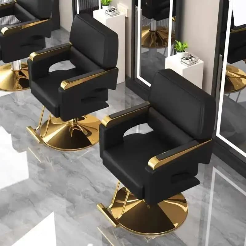 Poltrona da barbiere personalizzata di lusso Beauty Hydraulic Sedia poggiagambe professionale Girevole Mobili da salone Cadeira regolabili avanzati