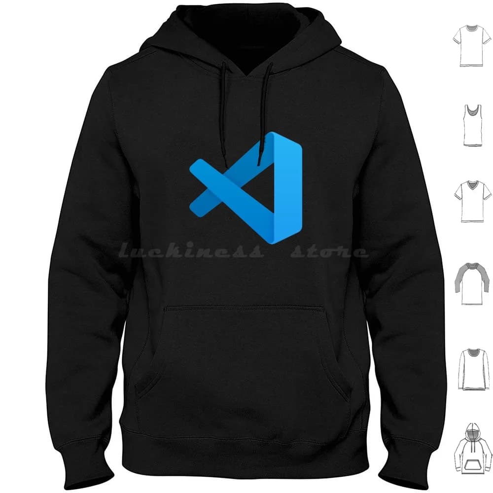 New Vs Code Icon Hoodie Cotton Long Sleeve Yellow Smile Loving Preety All Angel Angry Animated Annoyed Logo Ar Arrow Attitude