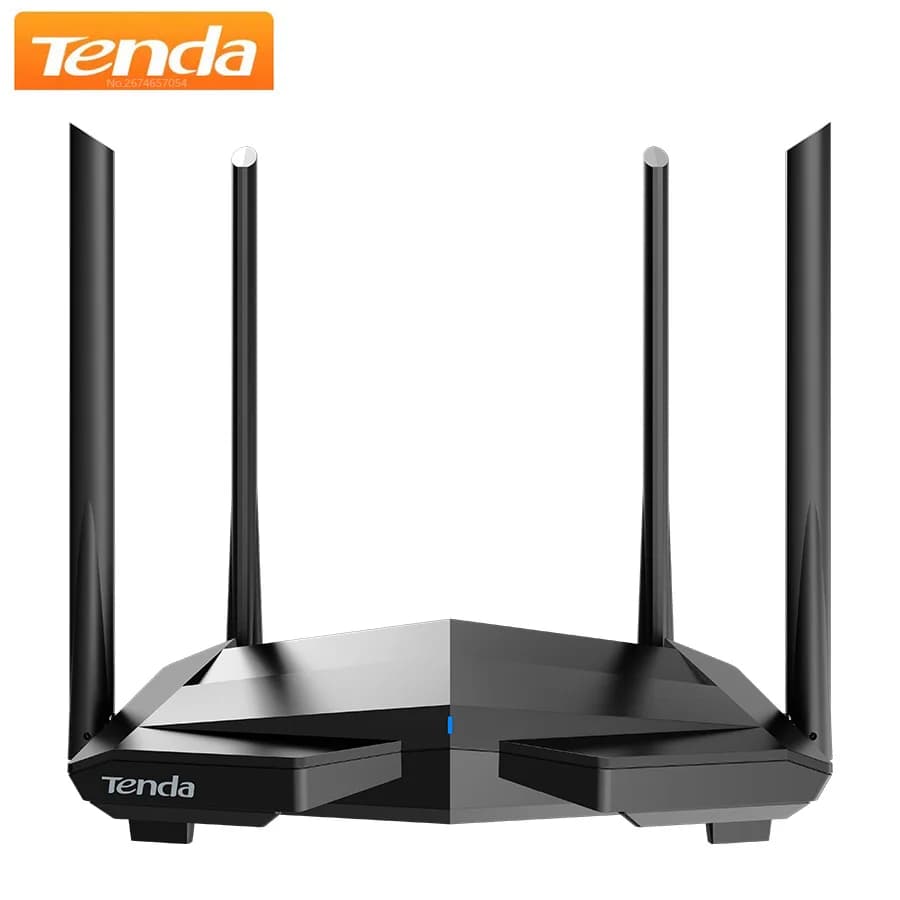 Tenda Router AC10 Gigabit Versione 2.4GHz 5GHz WiFi 1167Mbps Ripetitore WiFi 128MB DDR3 Ad Alto Guadagno 4 Antenne Extender di Rete
