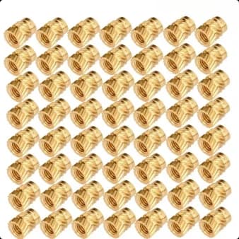 100 pcs M3 Zigrinata Brass Threaded Heat Insert Heat Resistant Heat Resistant 3D Printer Voron 2.4 M3x5x4