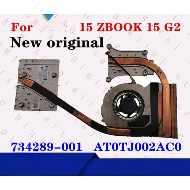 FR For HP ZBook 15 ZBOOK 15 G2 fan and heatsink734289-001 AT0TJ002AC0 Tested OK