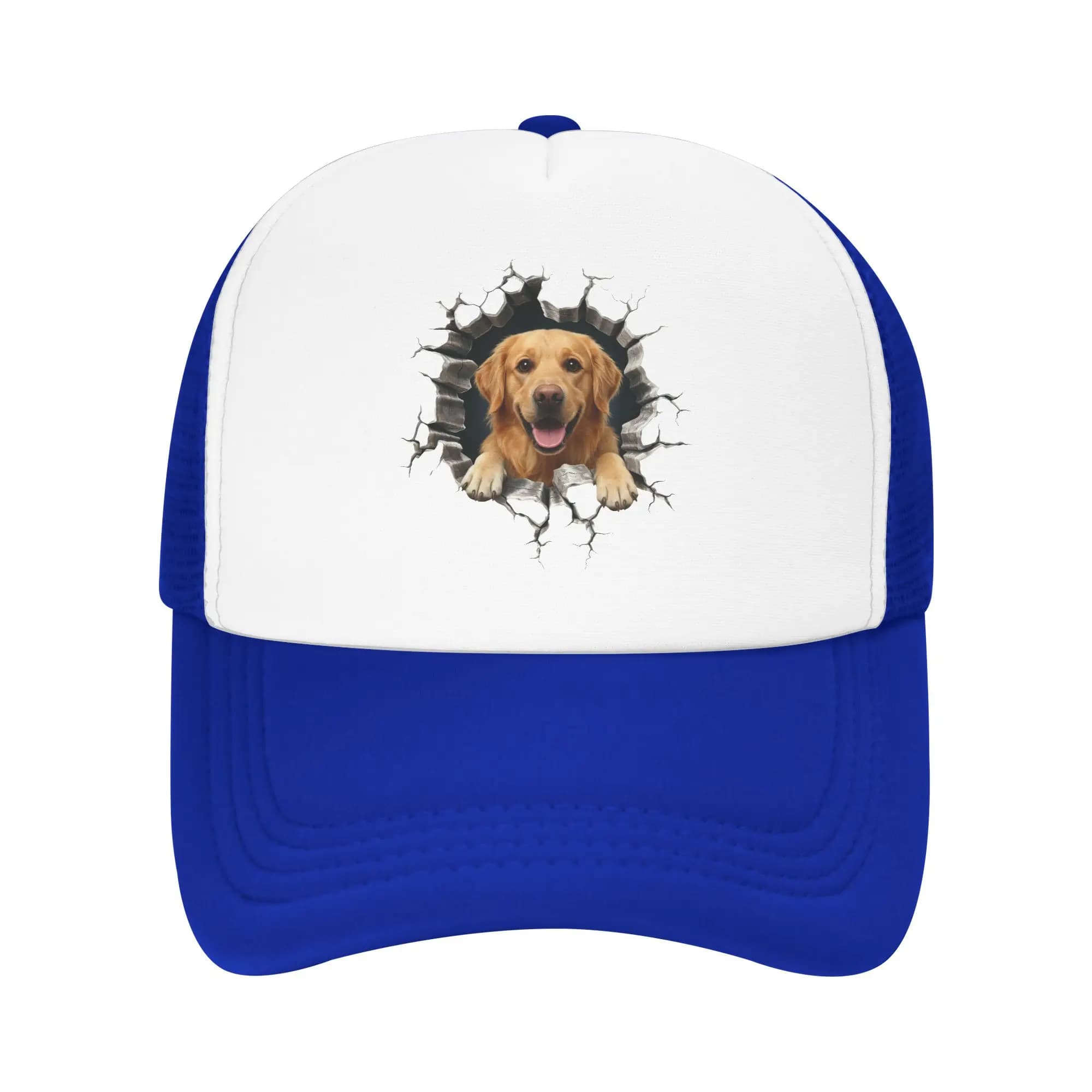 Breaking Through Golden Retriever Baseball Cap Women Men Personalized Adjustable Dog Lover Trucker Hat Sports Snapback Dad Hats