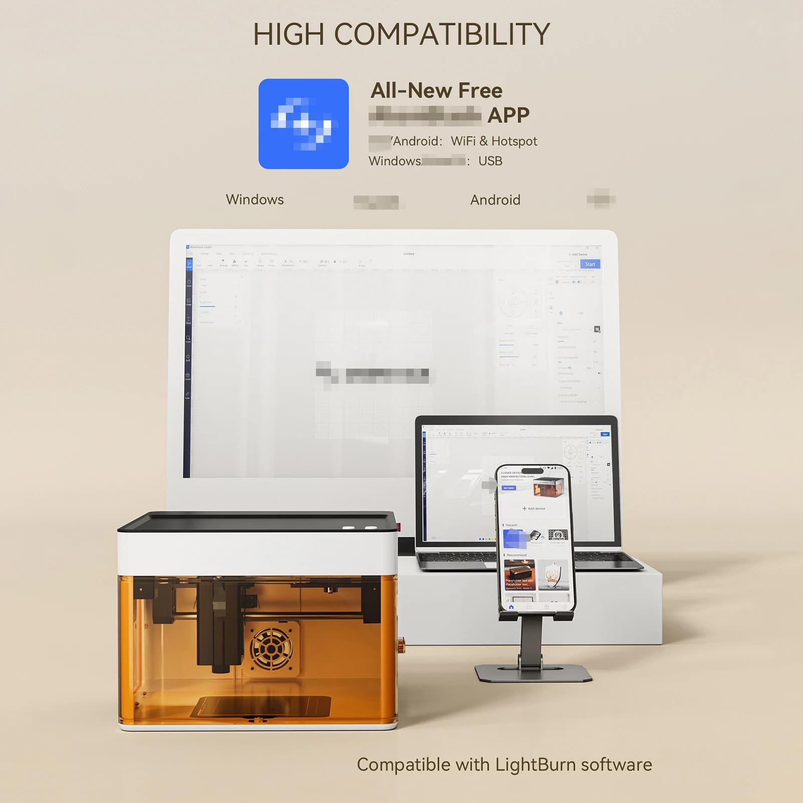 NEW Laser Engraver AtomStack P1 5W, Maximum Engraving Speed 10,000mm/min, Quick and Easy to Use with Atomstack 1 Software
