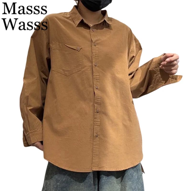 Masss Wasss Classic spring shirts in loose cotton Women's Fashion Elegant Vintage Top Women's Casual Shirts with Women's European Design