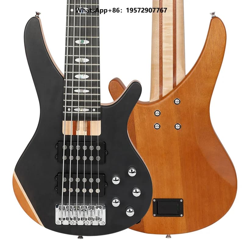 4/5/6 String 24 Frets Professional Musical Instrument Active Pick up Connect Electric Bass Guitar with Amplifier