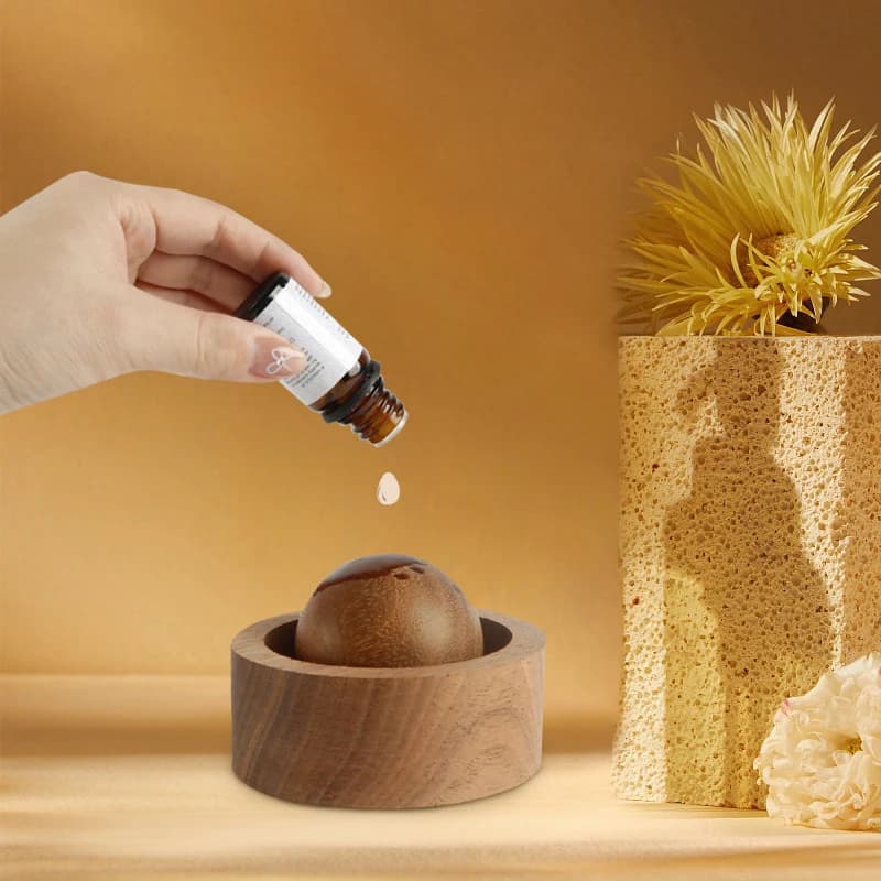 1PC diffusore di olio essenziale legno noce ecologico senza fuoco Aroma aromaterapia fragranza diffusa Home Office decorazione artigianato
