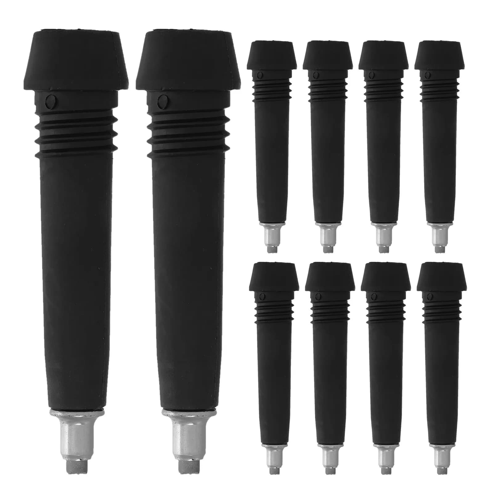 10Pcs Trekking Pole Tips Universal Replacement Carbide Hiking Stick Tips Walking Poles Feet Protectors Shock Absorption Outdoor