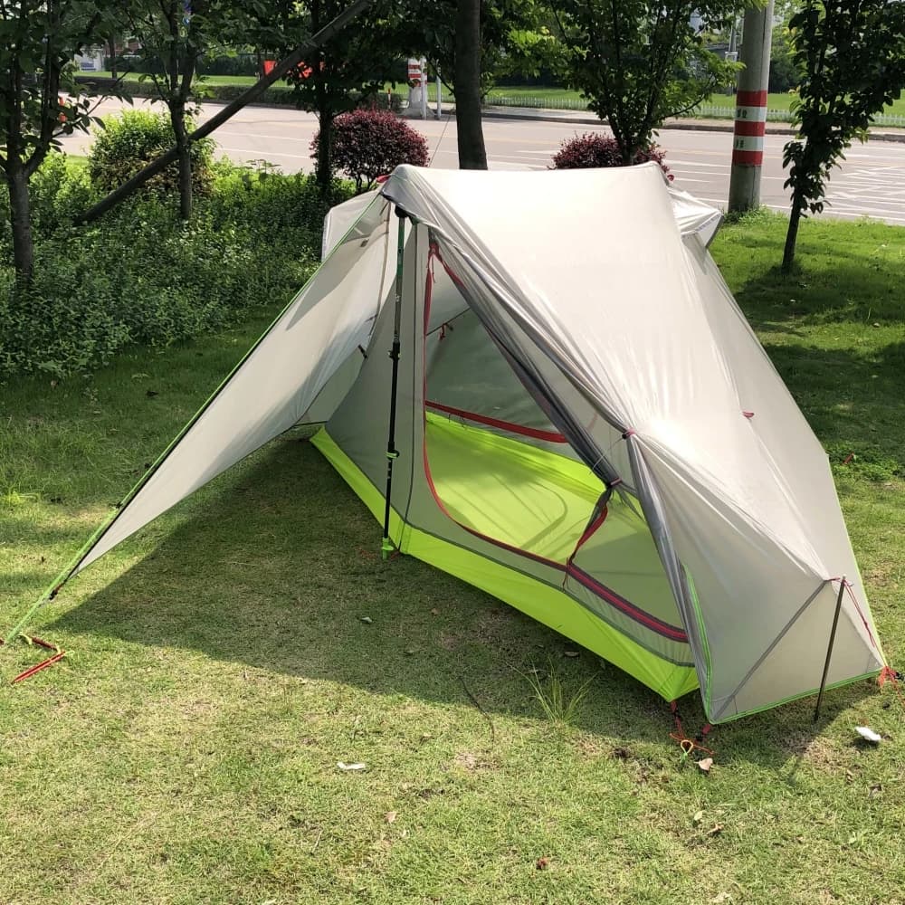 Ultralight Nylon 1 Person Hiking Tent 10d Ultralight Lightweight Outdoor Aluminum Trekking Pole Backpacking Trekking Pole Tent