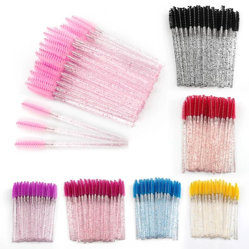 20/50 Pcs Eye Lash Brushes Eyebrow Brush False Eyelashes Extension Tools Mascara Wands Applicator Spoolers Lashes Cosmetic Tool