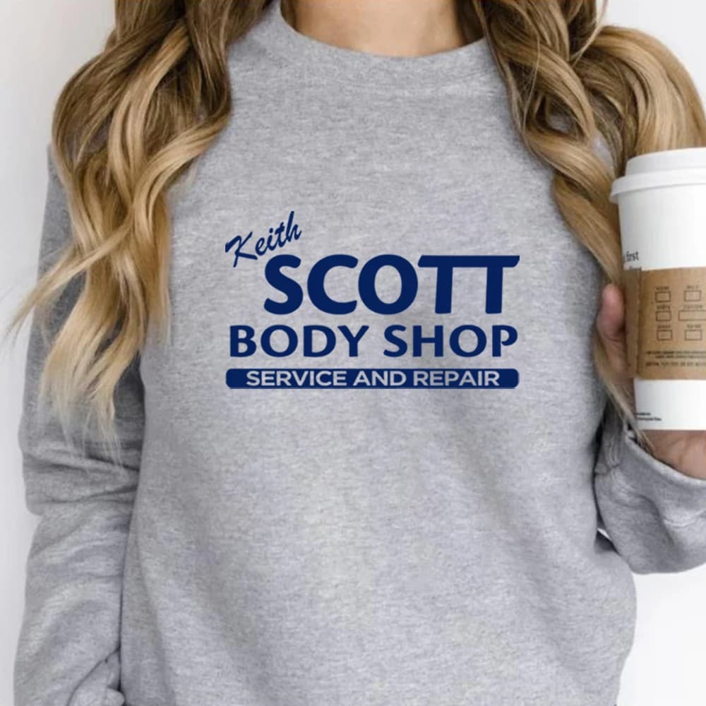 2025 Keith Scott Body Shop Felpa girocollo Felpa con cappuccio One Hill Camicia cultura pop Hill Tee Felpe casual a maniche lunghe unisex