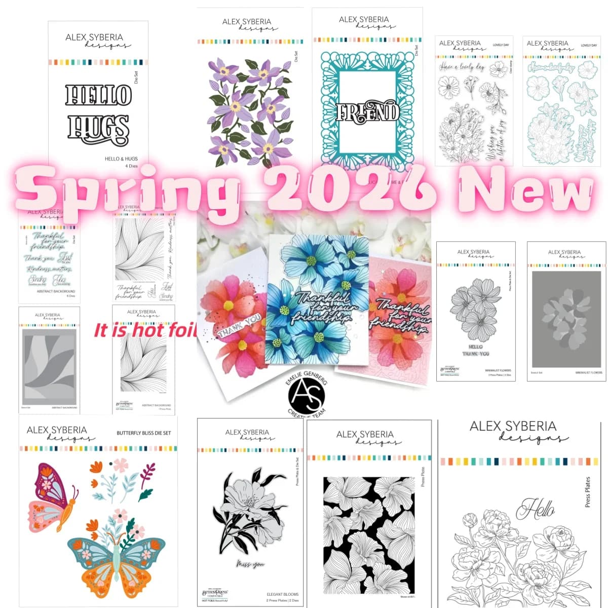 Primavera San Valentino 2026 Cornice per lettere floreali Fustelle in metallo Timbri trasparenti Stencil Foglio a caldo per la decorazione fai da te Carta per album