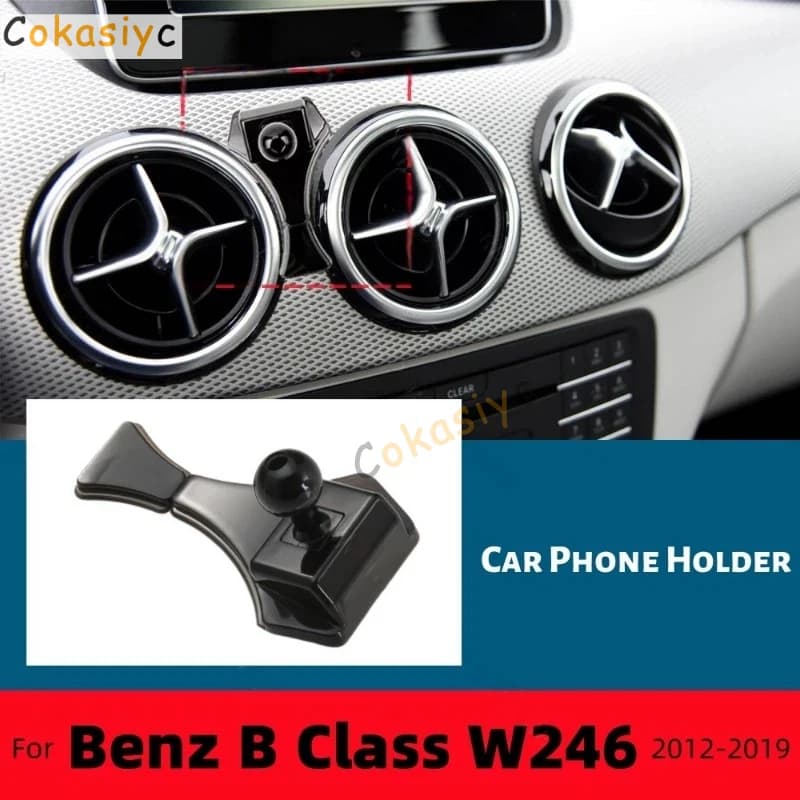 Supporto per Telefono Cellulare Girevole in Silicone Antiscivolo con Ricarica Wireless per Mercedes Benz Classe B W246 2012-2019, Accessori Auto