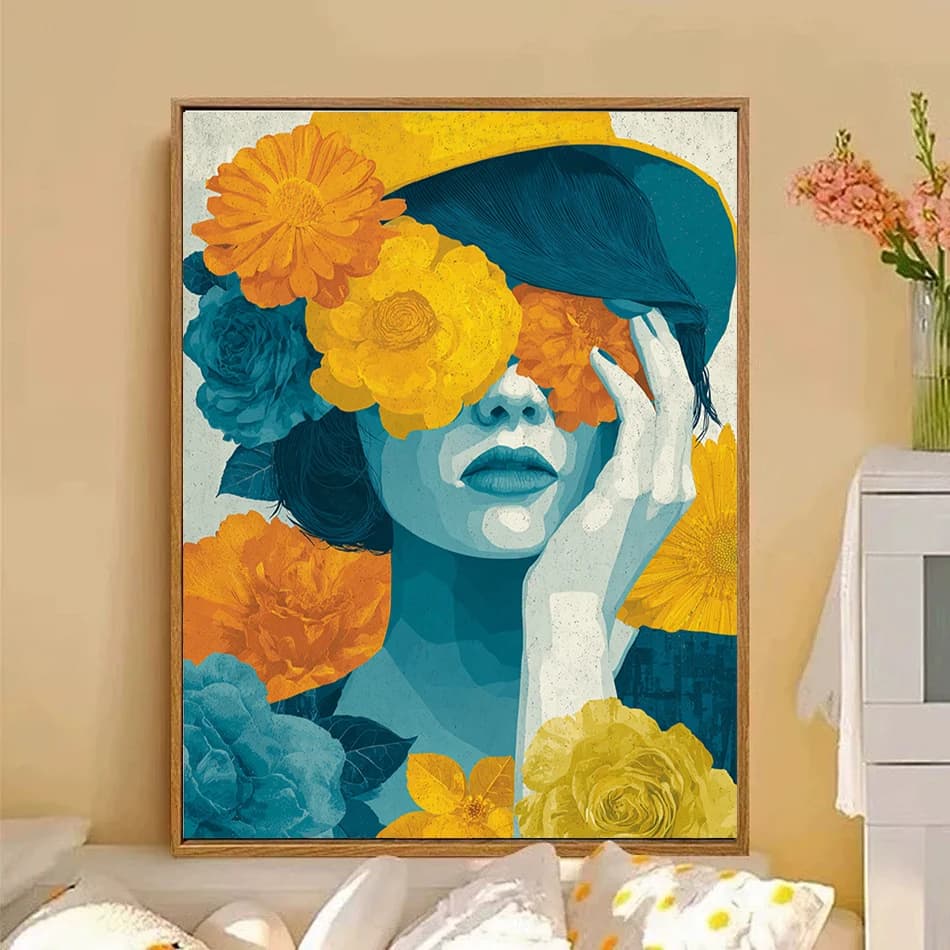 RUOPOTY Painting By Numbers Draw Abstract woman Picture Drawing Acrylic Framed Wall Art Modern Paint Kit Living Room Decoration
