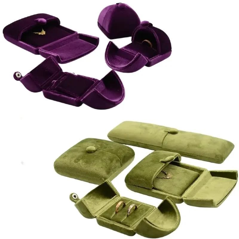 (BS) Scatola per fedi nuziali con chiusura magnetica Scatola per anelli di lusso per coppia di orecchini, collane, bracciali, porta gioielli.
