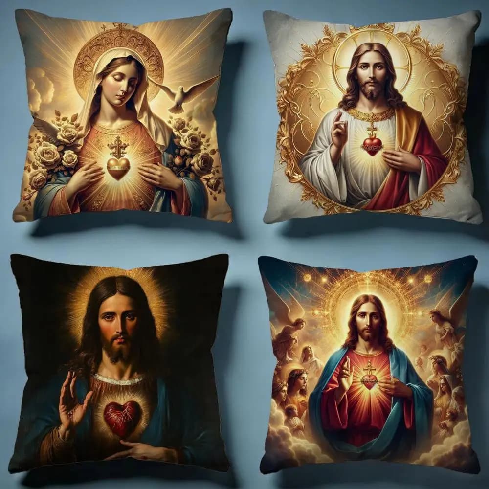 Fodera per cuscino artistico dall'estetica sacra, morbida e decorativa, adatta per camera da letto, divano, auto e viaggi