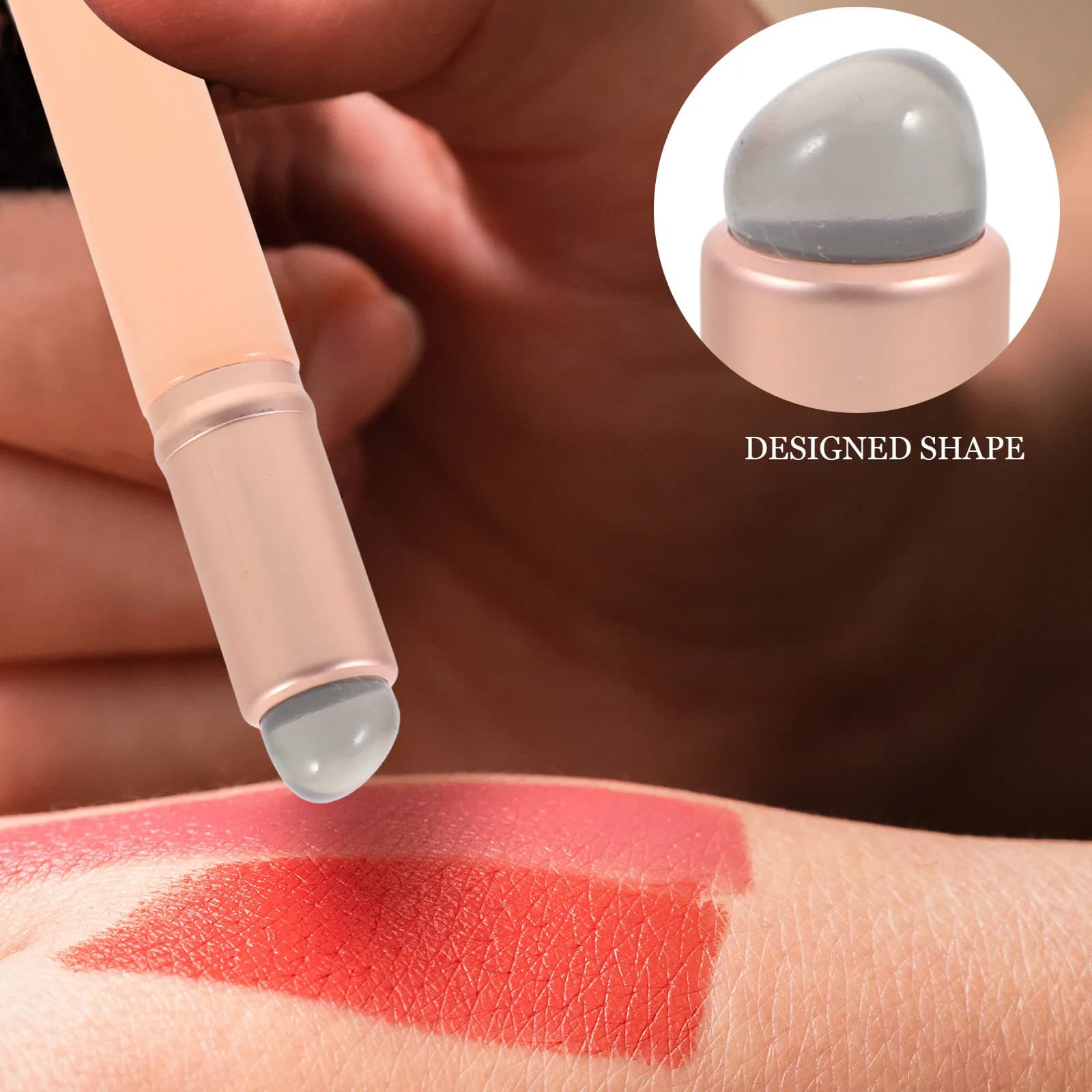 Set di 3 Pennelli per Labbra in Silicone, Applicatori Flessibili Delicati sulla Pelle per Rossetto, Lucidalabbra, Ombretto, Strumenti per il Trucco, Uso Quotidiano, Regalo