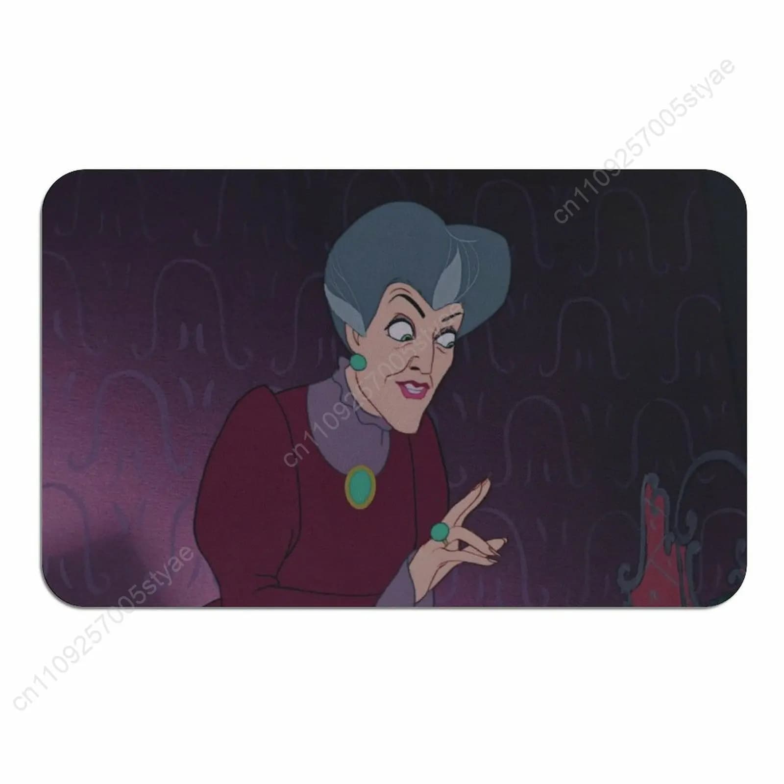 Lady Tremaine Disney Carpet, Carton Cartoon Carpet, Floor Mats, Welcome Mat for Portico, Home Decoration, Party Carpet, Gift, Custom Carpets Anti-slip, Cosplay