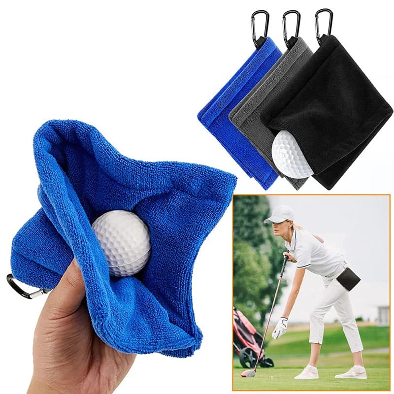 Panno per pulire la pallina da golf portatile compatto - Asciugamano per pulizia ad assorbimento morbido in microfibra Accessorio essenziale per la pulizia del golf