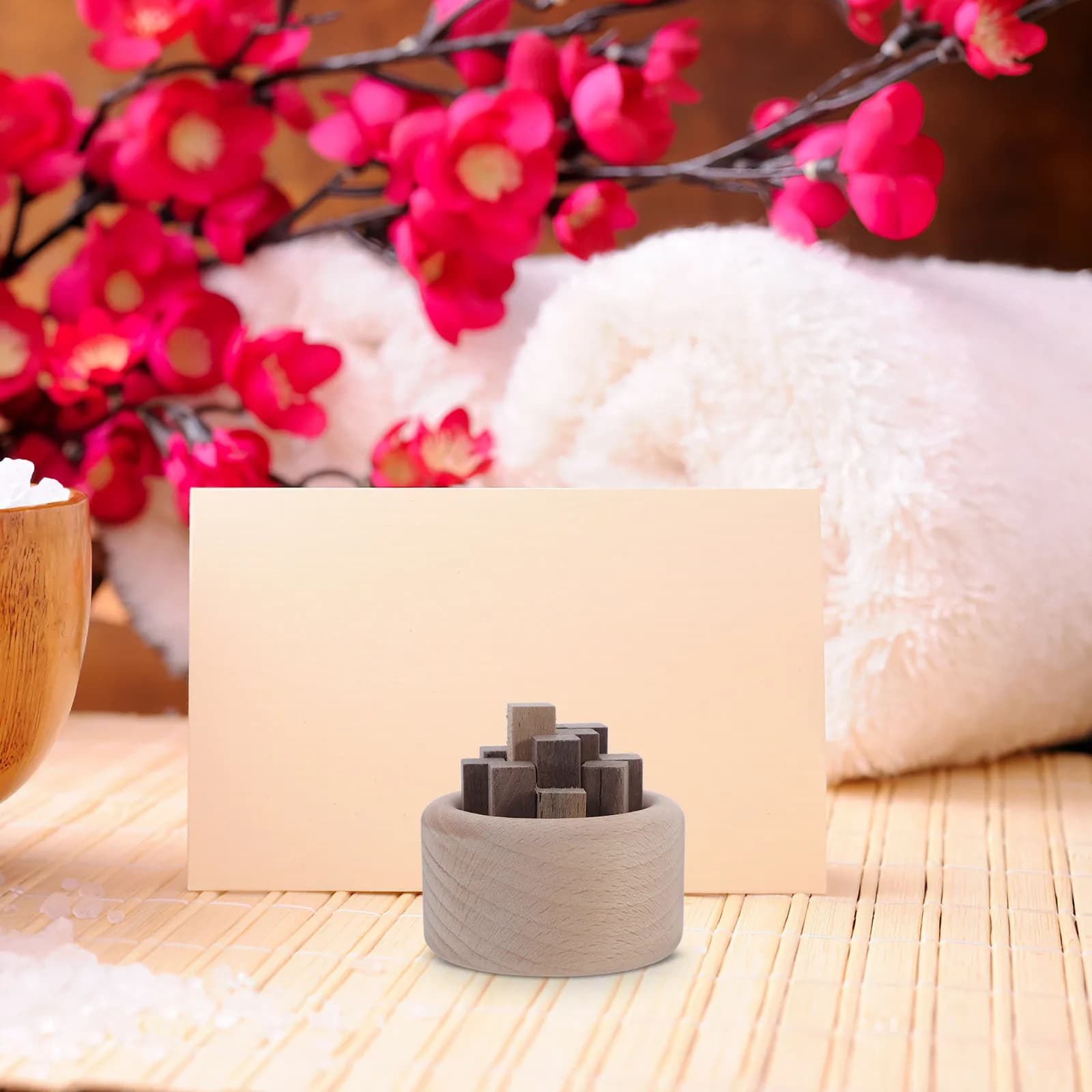 Set di 1 Diffusore di Aromi in Legno, Ornamento per Casa, Diffusore di Oli Essenziali da Scrivania, Decorazione Profumata per Ufficio, Camera da Letto, Yoga e Meditazione